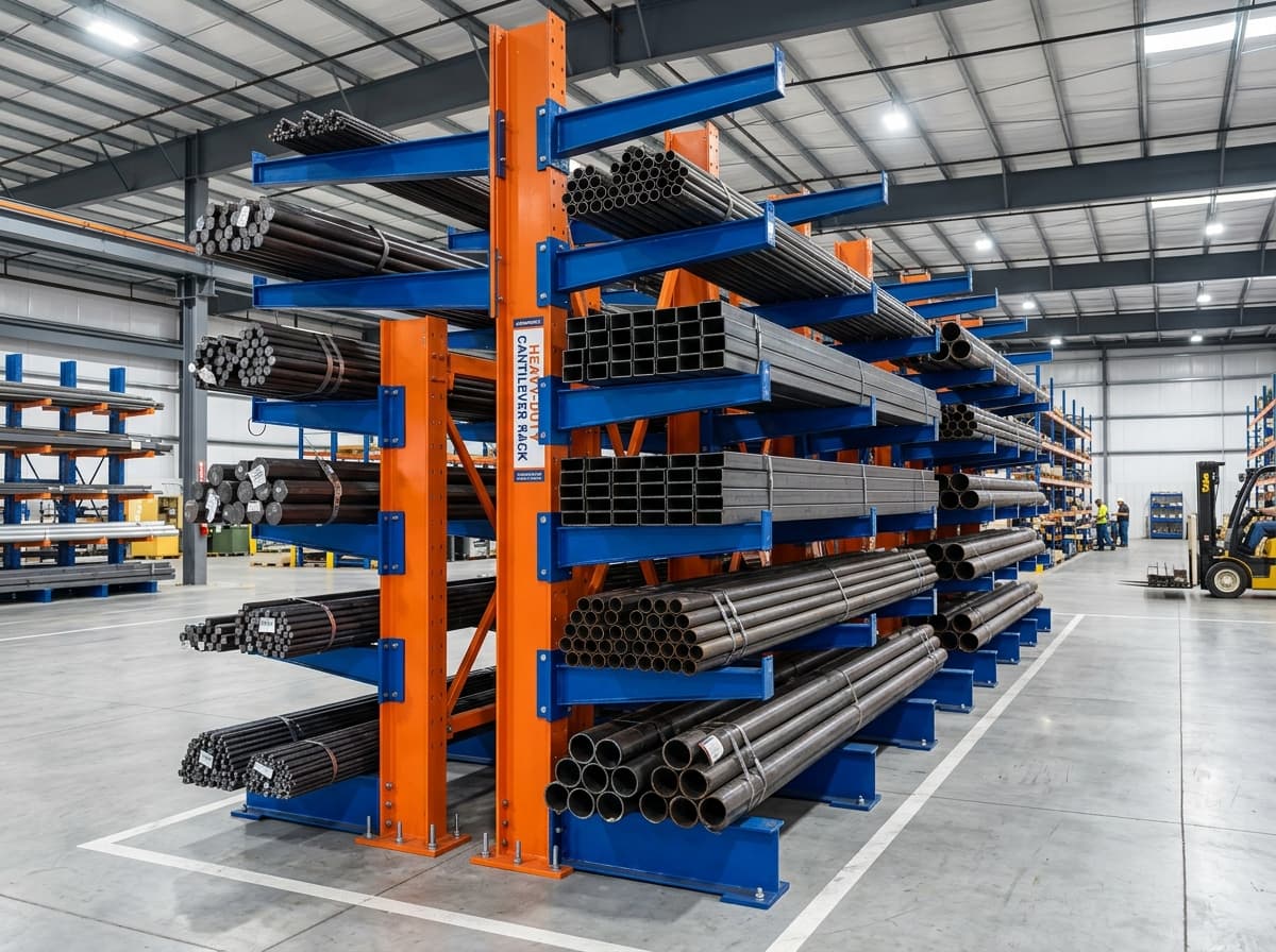 Cantilever Lumber Rack - industrial fabrication view 1